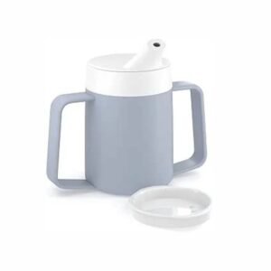 2 Handles 165ml Grey Adult Drinking Mug/Drinking Cup/Sippy Cup/Non Spill Cup