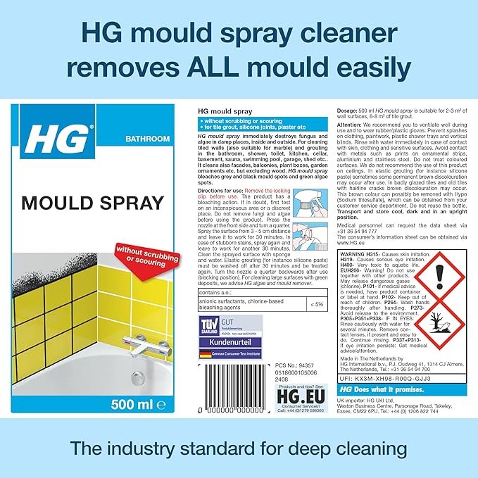 HG Mould Spray – Powerful Black Mould & Mildew Remover for Bathrooms - Image 3