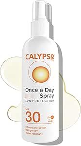 Calypso Once A Day Sun Protection Spray SPF30 | 8 Hours Sun Protection | Non Greasy | Water Resistant | 200ml, Transparent,package may vary - Image 4