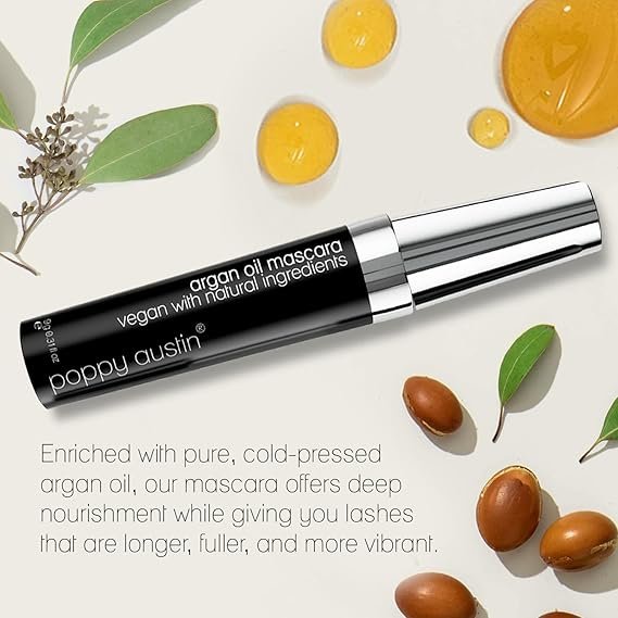 Poppy Austin - Vegan Mascara Black Volume And Length Waterproof - Gentle, Hypoallergenic Volumising Mascara, Organic & Cruelty Free All Natural Organic For Sensitive Eyes (9 Gram) - Image 2