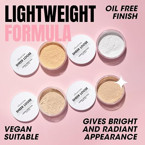 Collection Cosmetics Lasting Perfection Sheer Loose Powder, Lightweight Powder, 10g, Translucent Matte - Image 3