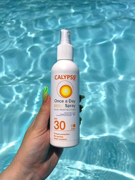 Calypso Once A Day Sun Protection Spray SPF30 | 8 Hours Sun Protection | Non Greasy | Water Resistant | 200ml, Transparent,package may vary - Image 3