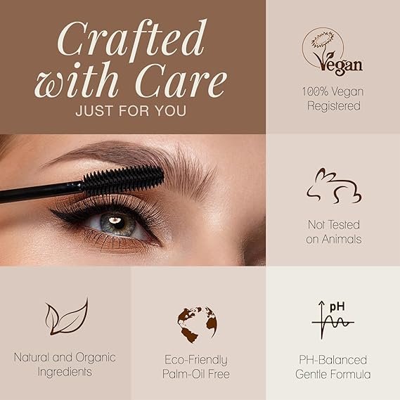 Poppy Austin - Vegan Mascara Black Volume And Length Waterproof - Gentle, Hypoallergenic Volumising Mascara, Organic & Cruelty Free All Natural Organic For Sensitive Eyes (9 Gram) - Image 5