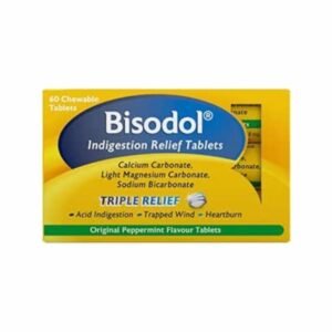 Bisodol Original Peppermint Flavour 60 Chewable Tablets