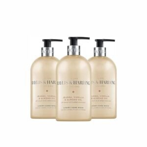Baylis & Harding Jojoba, Vanilla & Almond Oil Hand Wash, 500 ml (Pack of 3) - Vegan Friendly