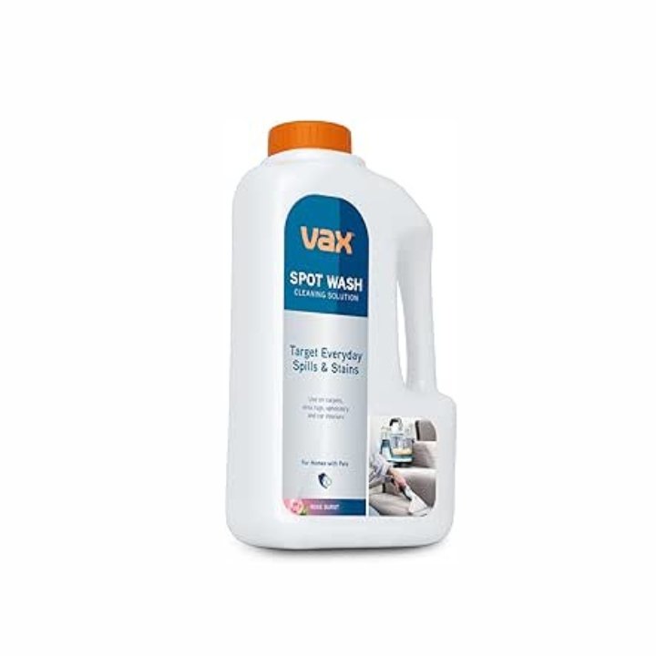 Vax SpotWash 1L Spot Cleaning Solution, Upholstery Carpet Stain Remover Shampoo, Rose Burst Scent, Neutralises Odours, 1-9-143091, White
