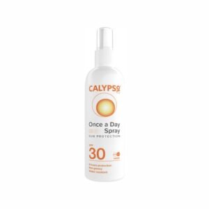 Calypso Once A Day Sun Protection Spray SPF30 | 8 Hours Sun Protection | Non Greasy | Water Resistant | 200ml, Transparent,package may vary