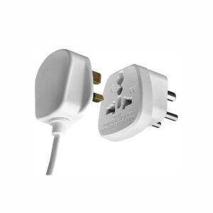 2 x UK to India Travel Adapter Type D | British 3-Pin to Indian Socket Converter | Travel Adapter for India, Nepal & Sri Lanka, Bangladesh and more (Pack of 2)