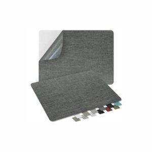2Pcs Self-Adhesive Linen Fabric Patches, Quick Repair for Sofas, Tents, Car Seats/8" x 11", Dark Grey