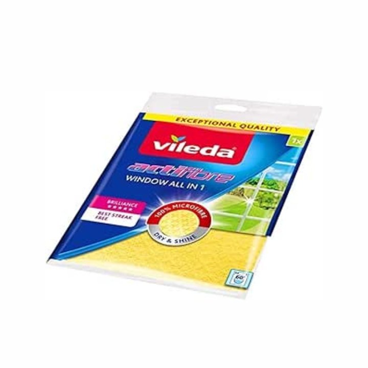 Vileda Actifibre Cloth for Cleaning Glass – Yellow