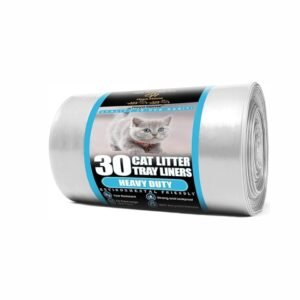 Haya Home Eco 30 XL Extra Large Heavy Duty Cat Litter Tray Liners on a roll 103 x 53 cm Claw Scratch Resistant Strong thick Cat Litter Box Plastic Bags Environmentally Friendly 100% Recycled Material